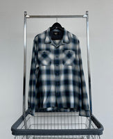 RRL Shadow Plaid Rayon Loop Shirt XL White&Blue&Green