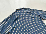 90s Polo Ralph Lauren Polka Dot Silk Loop Shirt L Skyblue