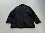 90s Vintage GAP Leather CarCoat M Black