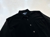 90s Polo Ralph Lauren ARMOND Velvet L/S Shirt L Black