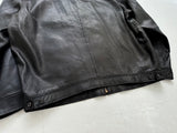 90s Polo Ralph Lauren Leather SwingTop Jacket XL Black