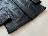 90s GAP Leather Car Coat M Black