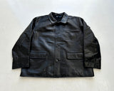 90s Polo Ralph Lauren Leather CarCoat XL Black