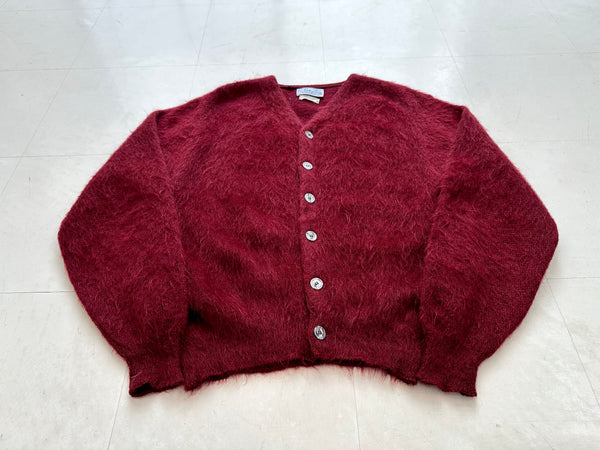 60s Pickering Mohair Cardigan L Burgundy