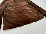 90s Polo Ralph Lauren Nubick Leather Jacket L DeepBrown