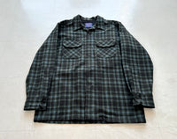 90s Pendleton Shadow Plaid Board Shirt M Turquoise&Black