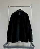 90s Polo Ralph Lauren Suede Leather Jacket XL Black