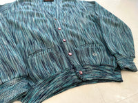 60s Munsingwear slab Mohair Cardigan M Turquoise