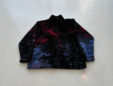 90s Black Mountain Aurora Fleece Jacket M Black
