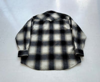 90s Pendleton Shadow Plaid Western Shirt XL Black&Ivory