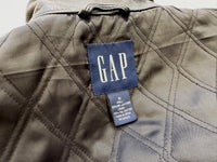 90s Vintage GAP Leather CarCoat M Black