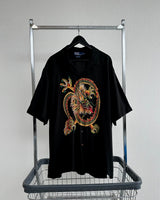 90s Polo RalphLauren CLAYTON Dragon Black Loop Shirt XL