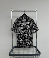 90s Polo RalphLauren Black Hawaiian Rayon Loop Shirt M