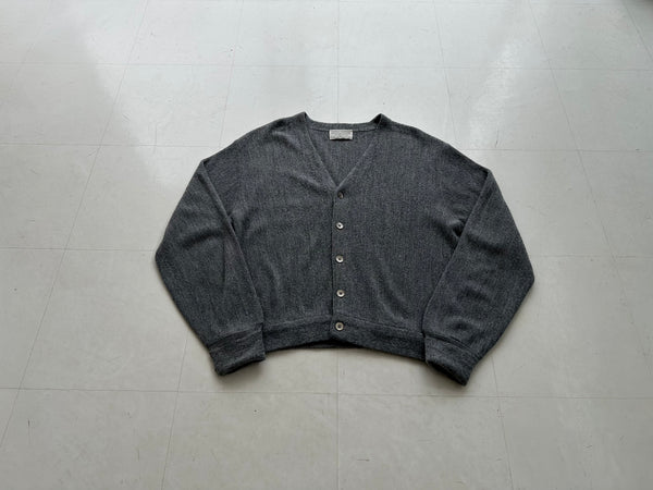 70s Lord Jeff Acrylic Cardigan L Navy