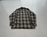 90s POLO SPORT ShadowPlaid Wool Loop Shirt L Black&White