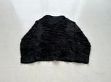 60s MONTGOMERY WARD Mohair Cardigan L Black&Gray