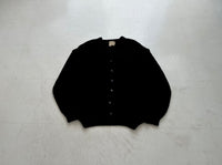 50s BRENT Mohair Cardigan M Black