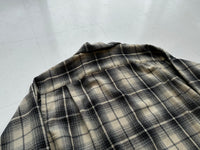 90s POLO SPORT ShadowPlaid Wool Loop Shirt L Black&White