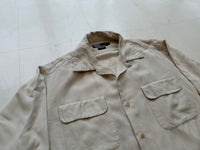 90s Polo RalphLauren Rayon Loop L/S Shirt M Ivory