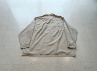 90s Polo RalphLauren Rayon Loop L/S Shirt M Ivory