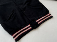 90s DeLong Varsity wool Jacket M Black