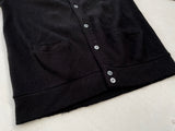 70s vintage JEFF LINKS acrylic cardigan L Black