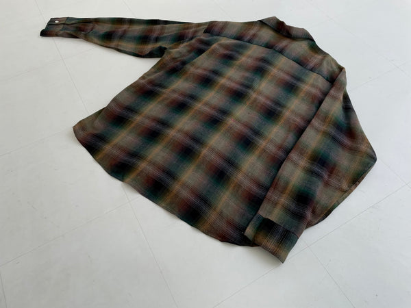 60s Vintage “Andhurst” Shadow Plaid Rayon shirt XL – NO BURCANCY