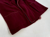 70s Vintage Short Gown Jacket Burgundy