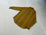 50s Vintage Capri Striped ShadowPlaid Shirt Mustard