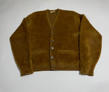 50s vintage CAMPUS Mohair cardigan Mustard L TALL