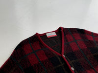 70s Vintage Jantzen Mohair Cardigan Plaid M