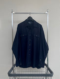 90s Polo RalphLauren PICARD Rayon Shirt L Navy