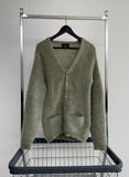 60s CAMPUS Mohair Cardigan L SilverGray