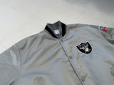 90s Starter Raiders Varsity Jacket XL Silver