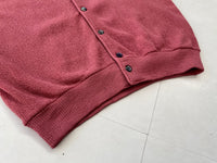 70s ArnoldPalmer Alpaca Cardigan L CoralPink