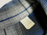 50s vintage Ombre shadow check blueXgrayXwhite L