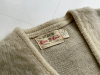 60s Vintage ARROW Mohair Cardigan Beige L