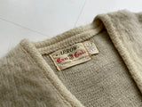 60s Vintage ARROW Mohair Cardigan Beige L