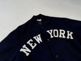 80s Empire NEWYORK Varsity Jacket M DeepNavy