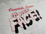 90s Campbell soup “In your face” Tshirt XL