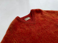 60s Vintage BRENTWOOD Mohair Sweater Orange&Gold L