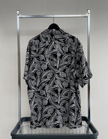 90s Vintage Polo RalphLauren “Big Leaf” OpenCollar Shirt L Black