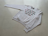 90s Vintage DO THE RIGHT THING “get a job!”Sweater L White