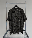 90s Vintage RalphLauren CLAYTON Black Flower Linen shirt XXL