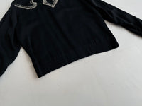 50s H bar C Rayon Gabardine Jacket Black