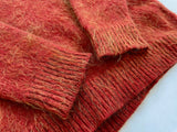 60s Vintage BRENTWOOD Mohair Sweater Orange&Gold L