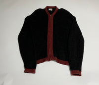 50s vintage Mcgregor Mohair cardigan Black Burgundy M