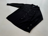 90s Vintage Polo RalphLauren 100%Rayon L/S Shirt M Black