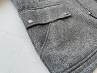 70s LAKELAND Riders Wool Coat 42 LightGray