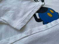 90s Vintage MickeyMouse BluePants T-shirt L White